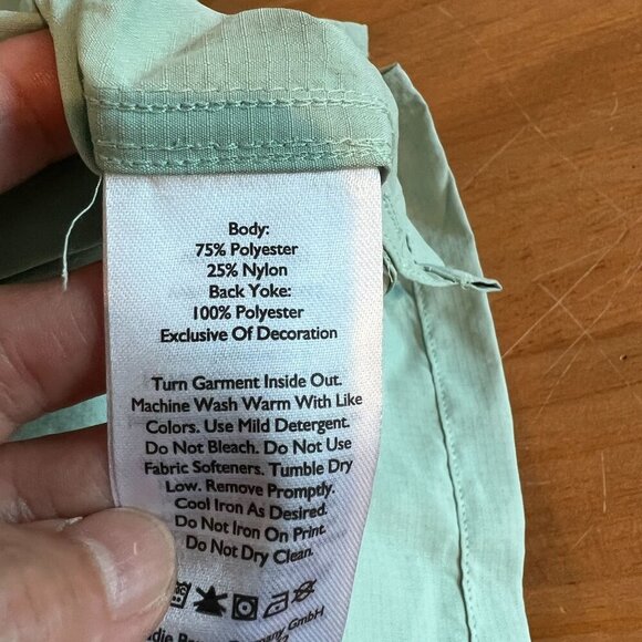 Eddie Bauer Men's Big Short Sleeve Ripstop Guide Shirt XXL Bottle Green - Picture 7 of 10